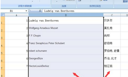 excel2007将数据分列整理的操作教程