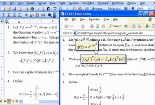 MathType生成web页面的操作方法