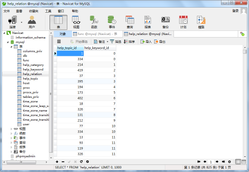 Navicat for MySQL查询表中数据的操作方法