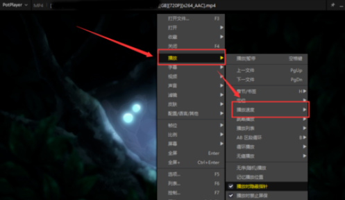 PotPlayer加速或减速播放视频的操作教程