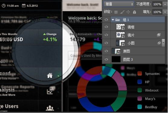 photoshop cs6制作放大镜动画效果的操作流程