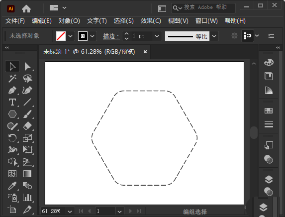 ai画圆角虚线六边形怎么制作？ai画圆角虚线六边形制作方法