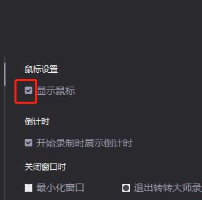转转大师设置显示鼠标的操作方法