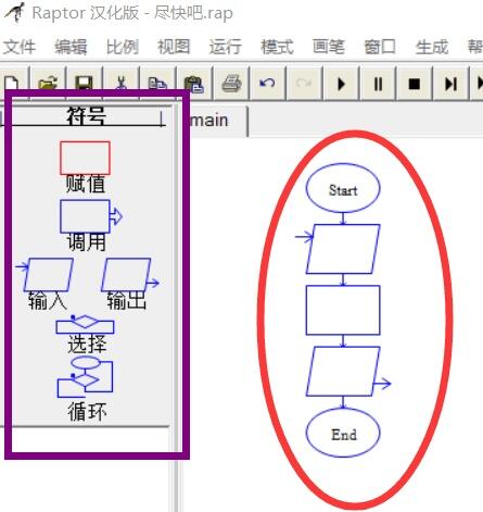 Raptor计算已知半径r的圆面积的方法步骤