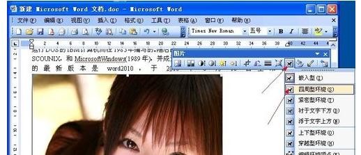 Microsoft Office 2003设置四周型环绕图片的详细操作教程