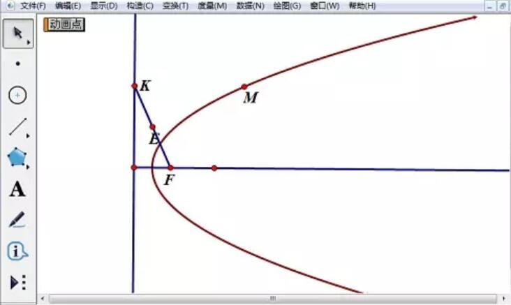 几何画板中利用抛物线准线构造抛物线的方法步骤