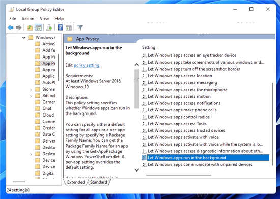 Windows11如何禁用后台应用程序?Windows11禁用后台应用教程