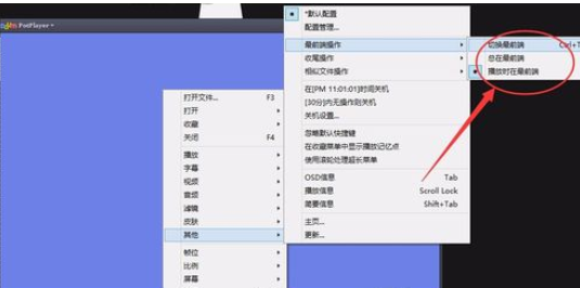 PotPlayer设置为最前端播放的操作教程