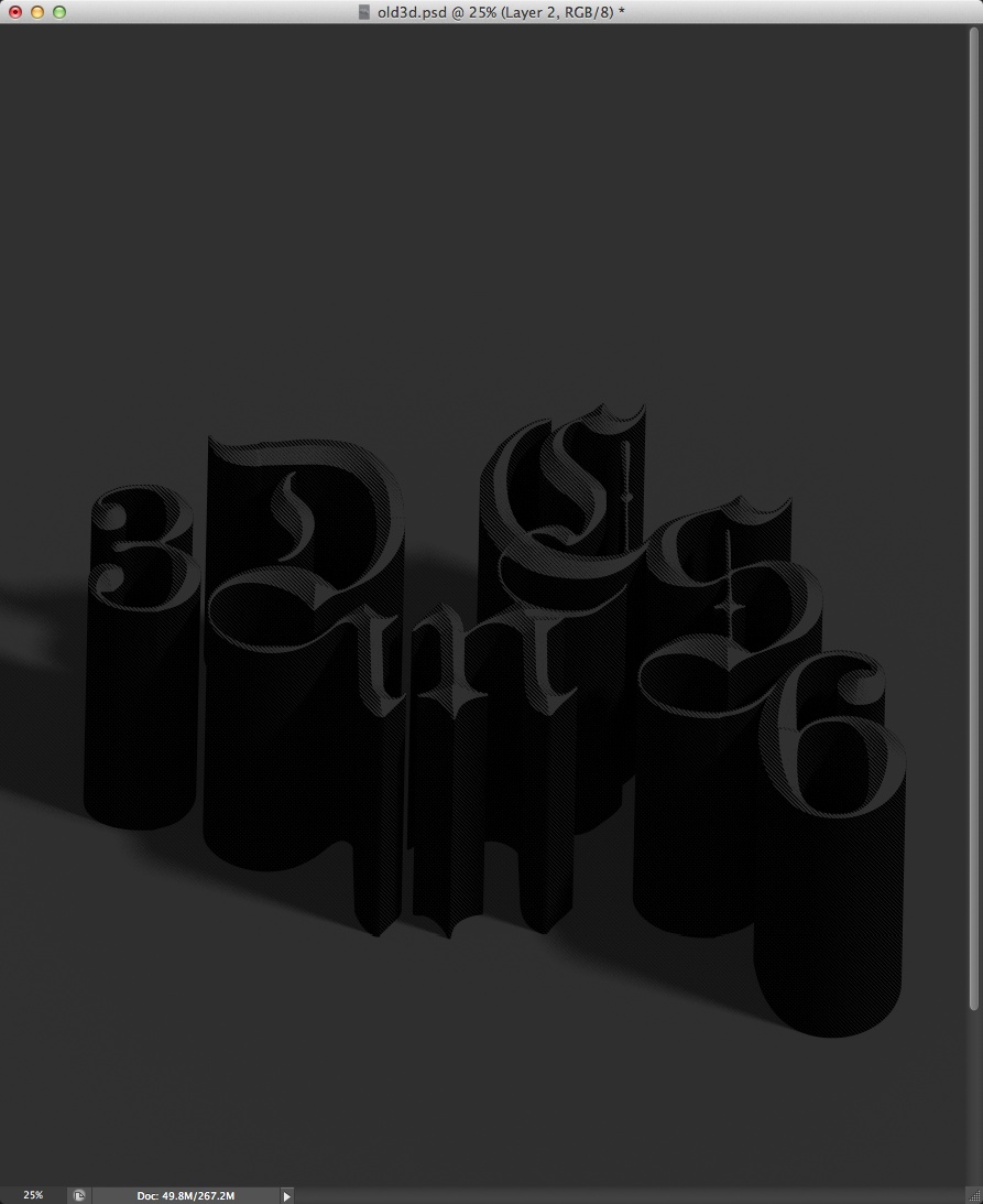 photoshop cs6制作立体3D字母的操作步骤
