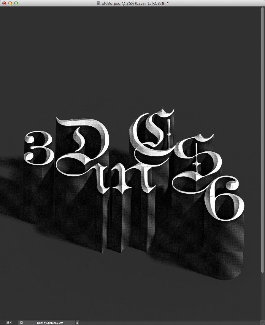 photoshop cs6制作立体3D字母的操作步骤