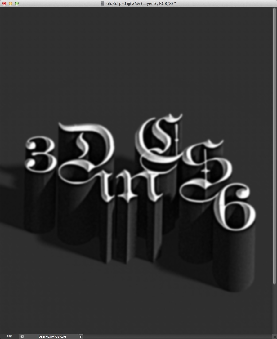 photoshop cs6制作立体3D字母的操作步骤